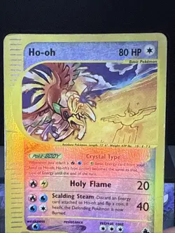 Pokemon Card Ho-oh 149/144 Skyridge Reverse Holo Secret Crystal Rare Played - Image 2