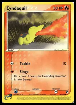 Cyndaquil 59/100 EX Sandstorm e-Reader NonHolo Pokemon Card | LP - Image 1