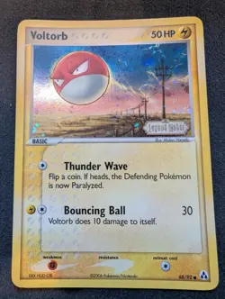 Voltorb 68/92 EX Legend Maker Cosmo Stamped Holo Pokemon Card | NM - Image 1