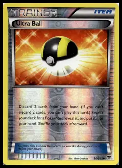 Ultra Ball 90/101 Plasma Blast Reverse Holo Pokemon Card | LP - Image 1