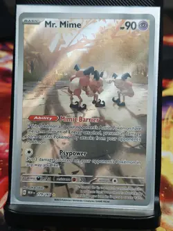 Pokemon TCG Scarlet & Violet Mr. Mime 179/165 Illustration Rare Holo Card - Image 1