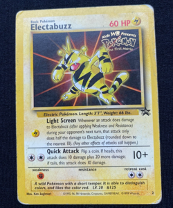 Pokemon TCG Electabuzz Black Star Promo Card 2 WB Movie Promo 1999 (HP) - Image 1