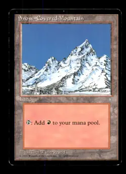 MTG Snow-Covered Mountain LP Light Play Ice Age [3265] - Image 1