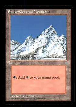 MTG Snow-Covered Mountain LP Light Play Ice Age [3264] - Image 1