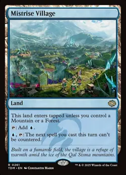 NM-Mint, English MTG Foil Mistrise Village - Foil Tarkir: Dragonstorm Magic the - Image 1