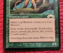 MTG Mirri, Cat Warrior x1 LP ~Exodus (Magic the Gathering)*Free Shipping* - Image 4