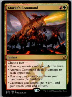 #213 Atarka's Command Dragons of Tarkir Rare - Image 1