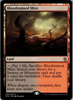 Bloodstained Mire Khans of Tarkir Rare NM Magic: The Gathering 230 Normal - Image 1