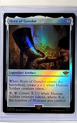 2023 MTG Magic The Gathering LOTR Lord of the Rings Foil #240 Horn of Gondor - Image 1