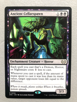 Mtg Carte Magic Duskmourn Commander Ancient Cellarspawn NM - Image 1