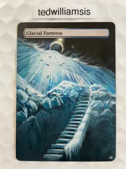 Glacial Fortress MtG Core Set 2012 (M12) Altered Full Art Extended & Borderless - Image 1