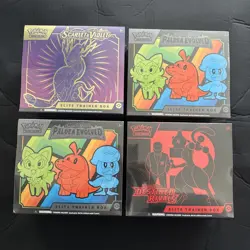 Pokemon ETB LOF OF 4 Destined Rivals Paldea Evolved Scarlett & Violet Sealed - Image 1