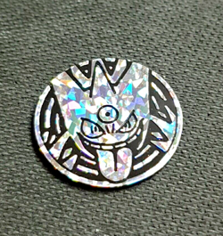 Pokemon TCG Mega Gengar Silver Cracked Ice Holofoil Flipping Coin/Token - Image 3