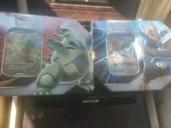 Pokemon Empoleon V and Tyranitar V Strikers Tins Lot "Evolving Skies"... - Image 1