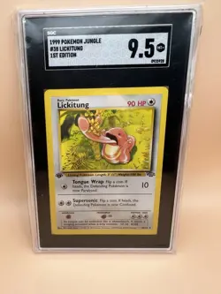 1999 Pokemon Jungle #38 Lickitung 1st Edition SGC 9.5 - Image 1