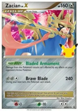 LP Pokemon Zacian LV. X - SWSH135 - SWSH Black Star Promos Lightly Played SWSH B - Image 1