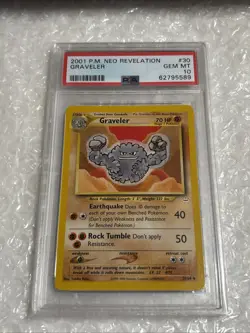Pokemon PSA 10 1st Edition Neo Revelation Graveler - Image 1