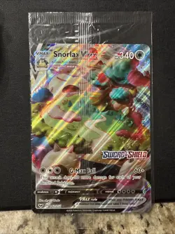 JUMBO Pokemon Snorlax VMAX 142/202 GameStop Sword & Shield Stamped Promo SEALED - Image 1