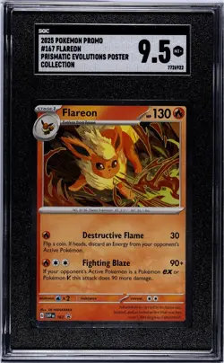 2025 Pokemon Scarlet and Violet Promos Flareon SGC 9.5 MT+ - Image 1