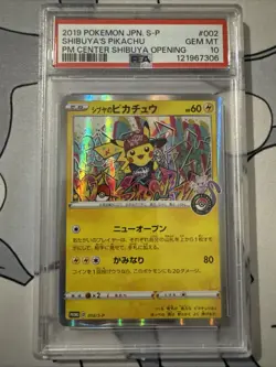 Pokemon TCG Pikachu Promo Shibuya Opening Center Limited PSA 10 - Image 1