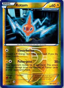 Rotom - 49/135 - Uncommon - Reverse Holo Pokemon Plasma Storm LP-MP - Image 1