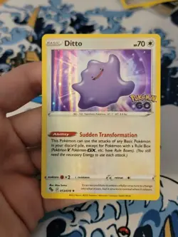 Ditto 053/078 Holo Rare Pokemon 2022 GO Sword & Shield NM-LP - Image 1