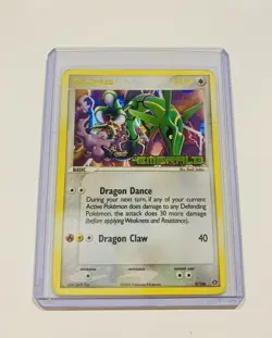 Reserved Pokemon Rayquaza 9/106 Reverse Holo EX Stamped Emerald 2005 English - Image 1