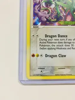 Reserved Pokemon Rayquaza 9/106 Reverse Holo EX Stamped Emerald 2005 English - Image 2