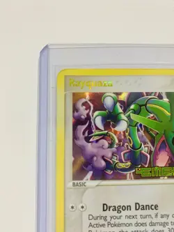 Reserved Pokemon Rayquaza 9/106 Reverse Holo EX Stamped Emerald 2005 English - Image 5
