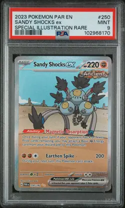 2023 POKEMON PAR EN-PARADOX RIFT SPECIAL ILLUSTRATION RARE SANDY SHOCKS EX PSA 9 - Image 1