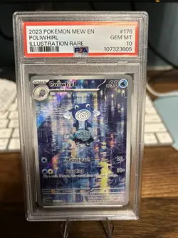 Poliwhirl 176/165 Scarlet & Violet Holo Pokemon TCG Illustration Rare PSA 10 - Image 1