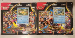 Pokemon TCG Mega Evolution 3-Pack Blister Set of 2 Psyduck and Golduck - Image 1