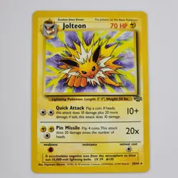 Pokemon Jolteon Jungle Non-Holo Rare 20/64 WOTC 1999 NM Vintage Card Eevee - Image 1