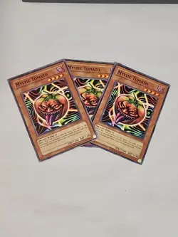 Mystic Tomato RP01-EN076 x3 Retro Pack 1 Unlimited Yugioh Card Set playset - Image 1