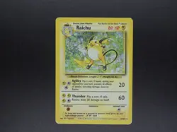 Raichu 14/102 - Base Set Unlimited - WOTC Holo Rare Pokemon Card - Vintage - HP - Image 1