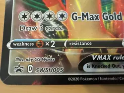 Pokemon Meowth VMAX Black Star Oversized Card SWSH005 - Image 3
