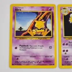 Abra & Kadabra Base Set Pokemon Card Lot NM Unlimited Regular Rare TCG 32 43 - Image 2