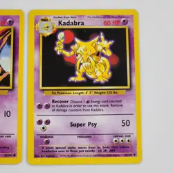 Abra & Kadabra Base Set Pokemon Card Lot NM Unlimited Regular Rare TCG 32 43 - Image 3