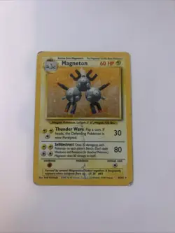 Pokemon TCG Magneton Base Set Holo Unlimited Rare Card 9/102 - Image 1