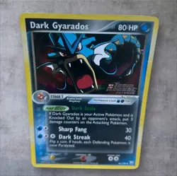 DARK GYARADOS Holo 36/109 EX Team Rocket Returns STAMPED Pokemon Card 2004 - Image 2