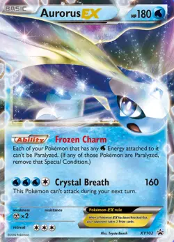 Pokemon TCG Aurorus EX Black Star Promos Holo Card XY102 - Image 1