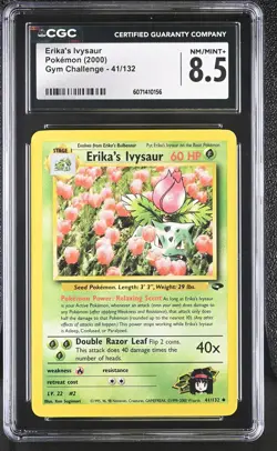 CGC 8.5 Erika's Ivysaur 2000 Gym Challenge 41/132 Pokemon Card - Image 1