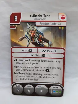 (2) Star Wars Imperial Assault Ahsoka Tano Ally Pack Cards - Image 2