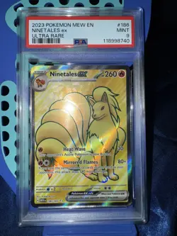 Ninetales EX - 186/165 - EN Pokemon 151 Full Art Ultra Rare Card - PSA 9 MINT - Image 1
