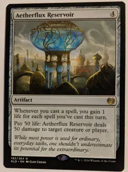 MTG English Magic Card Near Mint AETHERFLUX RESERVOIR from Kaladesh - Image 1