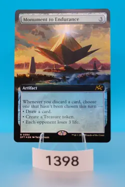 MTG Monument to Endurance (Extended Art) Aetherdrift Foil #394 - Image 1