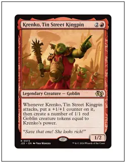 1x Krenko, Tin Street Kingpin, Foundations Jumpstart, Magic MTG NM - Image 1