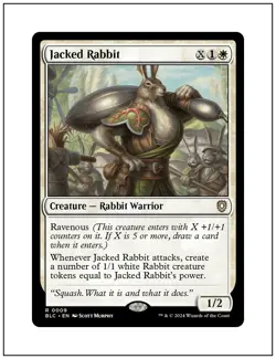 1x Jacked Rabbit, Bloomburrow Commander, Magic the Gathering MTG NM - Image 1