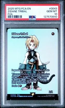 2025 MTG FINAL FANTASY: THROUGH THE AGES FOIL #0043 ZIDANE TRIBAL PSA 10 - Image 1