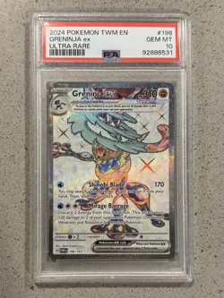 Pokemon Twilight Masquerade 198 Greninja EX Ultra Rare PSA 10 - Image 1